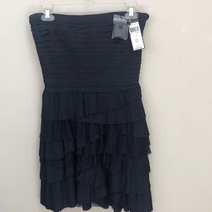 BCBG navy blue strapless dress